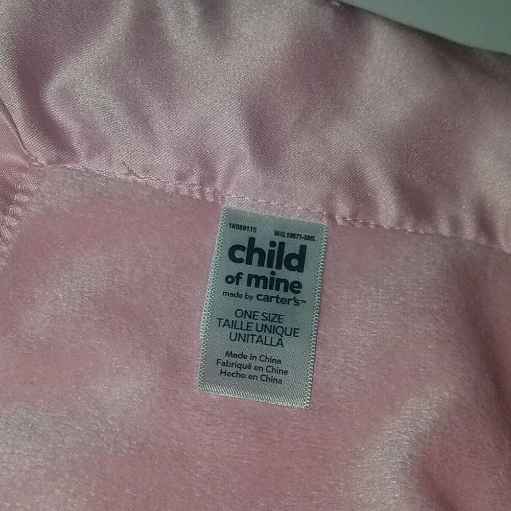 Carter's Child of Mine Little Blanket of Mine Square Lovey 16x16 Solid Pink Baby